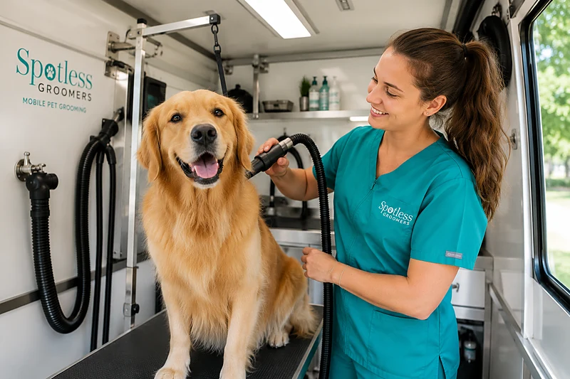 Spotless Groomers - Mobile Pet Grooming — photo from their website