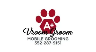 A Plus Vroom Groom Mobile Grooming — business logo from their website